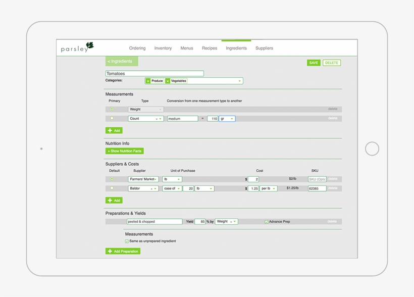 Let Parsley Manage Your Ingredients - Collecter Des Informations Sur Les Clients, transparent png