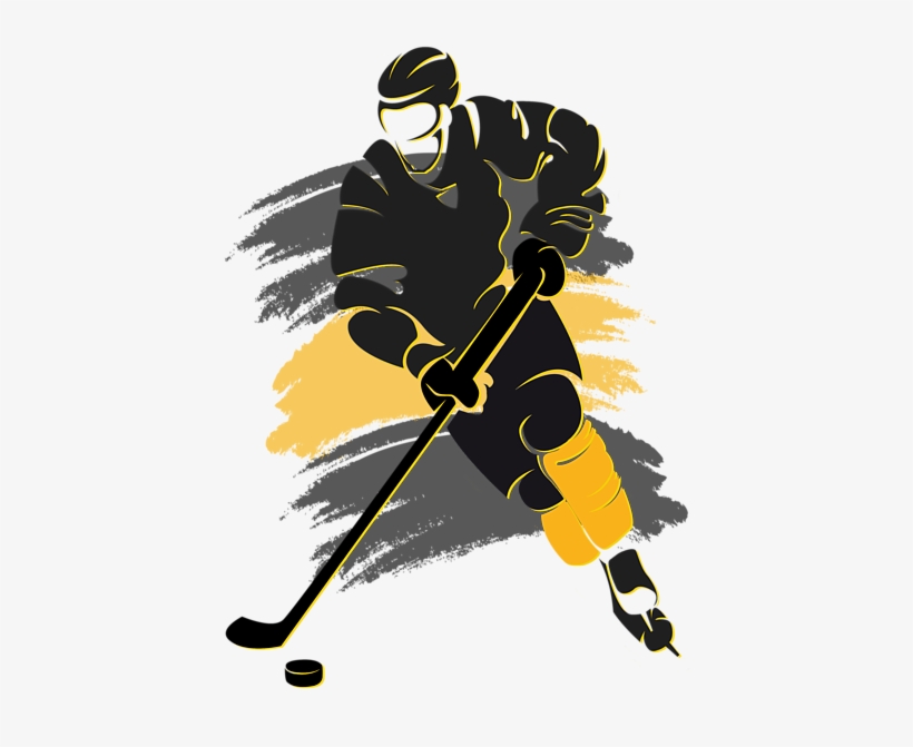 Click And Drag To Re-position The Image, If Desired - Png Silhouette Ice Hockey Player, transparent png