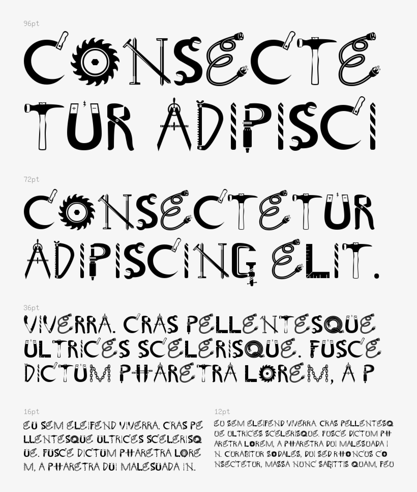 Tool Shop Font Construction Theme Party, Construction - Calligraphy, transparent png