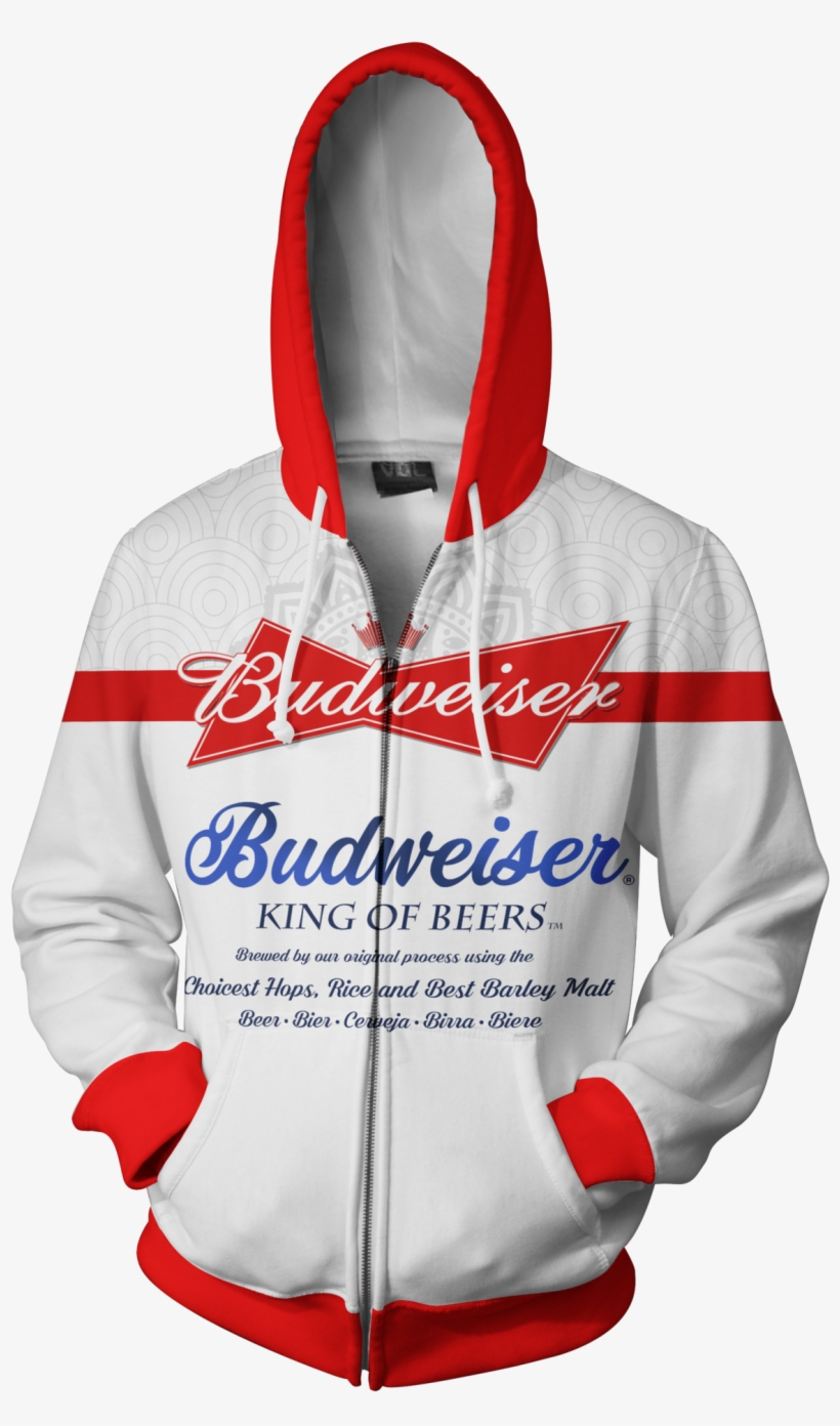 Budweiser Beer Sh497 Zip Hoodie - Imperial Stormtrooper Hoodie, transparent png