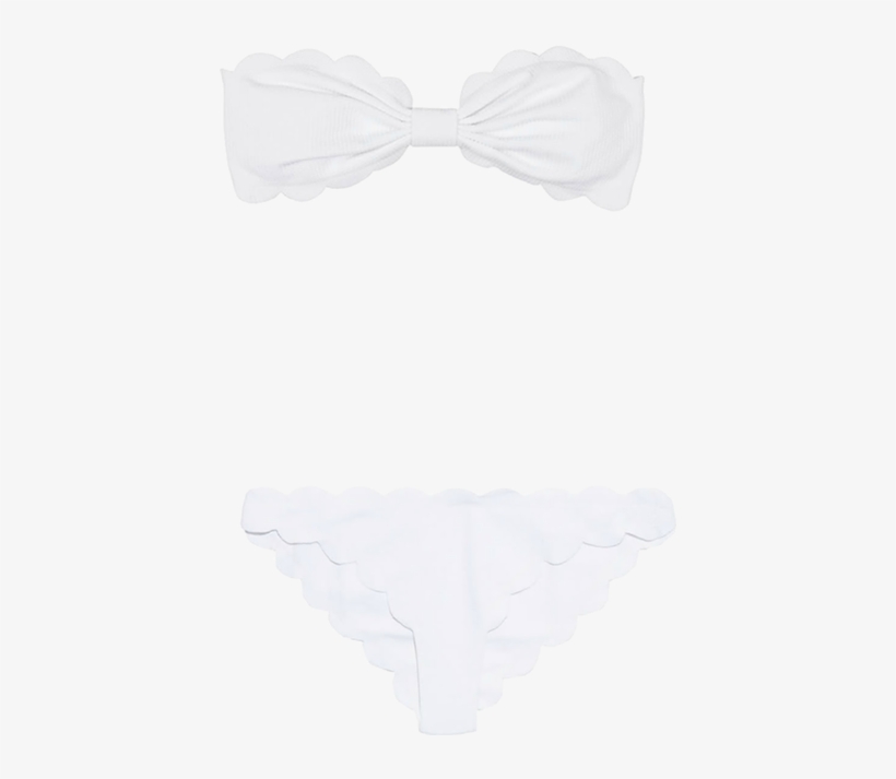 Marysia Antibes Scallop Bikini In White - Bandeau, transparent png
