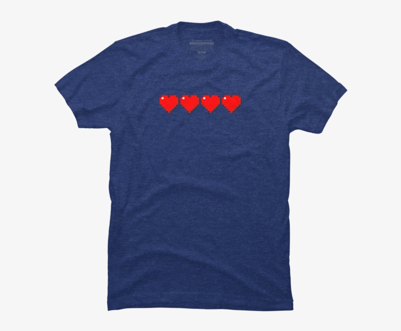 8-bit Heart Lives - More Chill T Shirt, transparent png