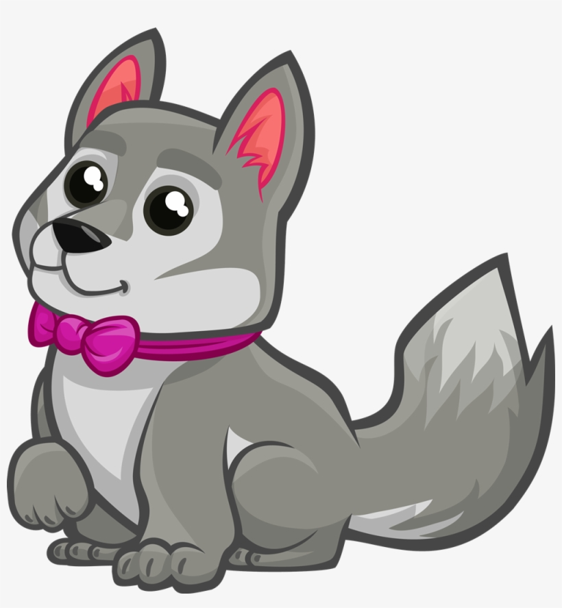 Free - Cute Wolf Clip Art, transparent png