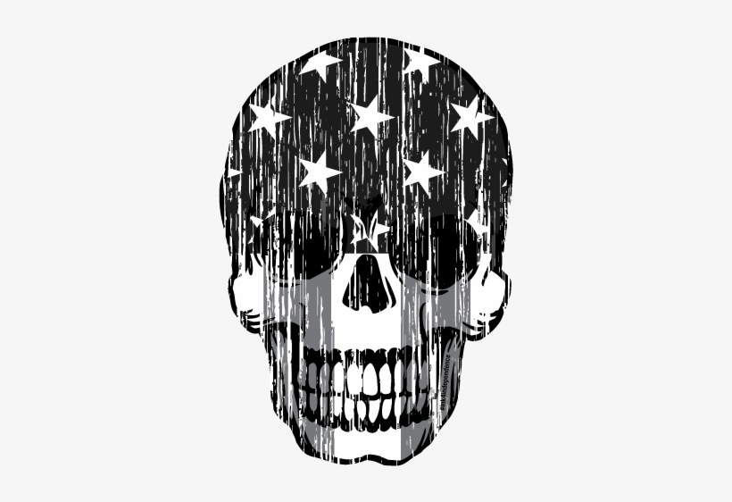 Grunge Skull Png Clipart Library Stock - Decal, transparent png