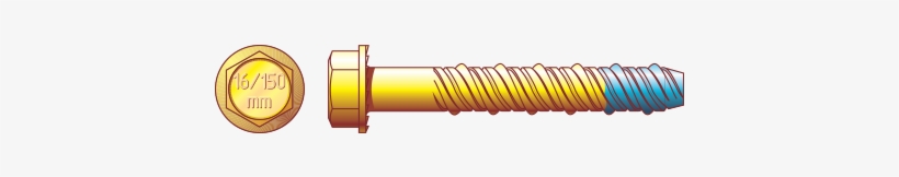 Blue Tip Screw Bolt™ Hex Head - Powers Fasteners Consumable Nut Screw Bt6575, transparent png