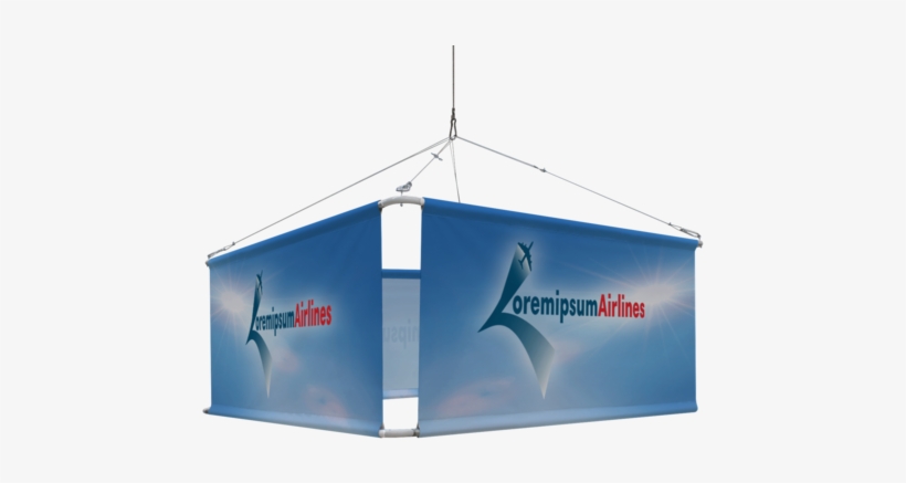 Four Sided Hanging Banner - Banner, transparent png