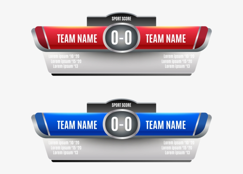 Scoreboard Elements Design For Football And Soccer, - Football, transparent png