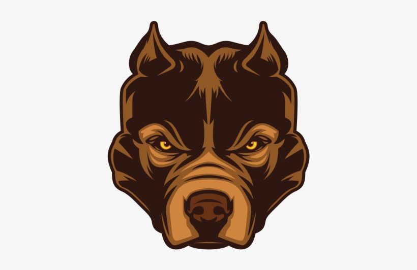 Pitbull Dog Head Png Clip Library Download - Angry Pitbull Png, transparent png