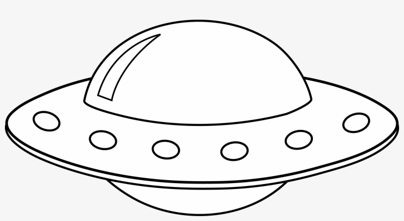 Picture - Ufo Clipart Black And White, transparent png