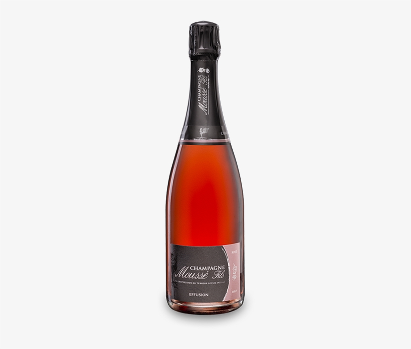 Moussé Fils - Moussé Fils Champagne Effusion Brut Rosé, transparent png