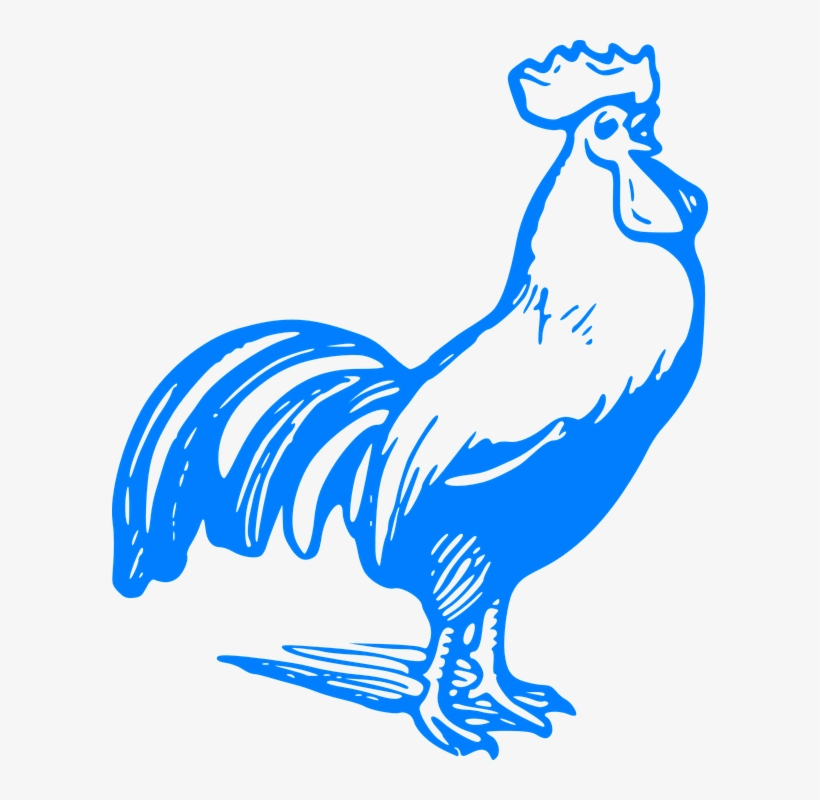 Rooster Chicken Crow - Rooster Clip Art Black And White, transparent png