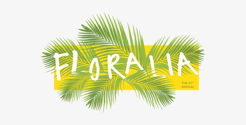 Floralia 2018 Logo Of Palm Fronds And Lettering - Logo, transparent png
