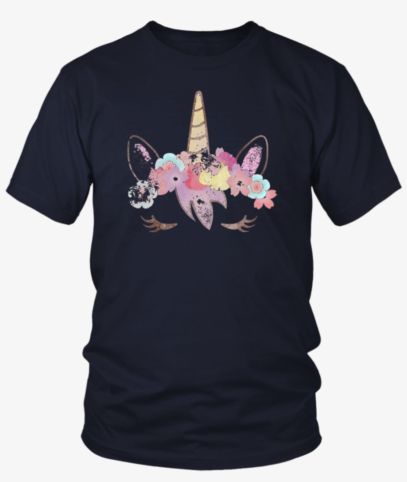 Vintage Cute Unicorn Face - Polo Shirt With Fish, transparent png