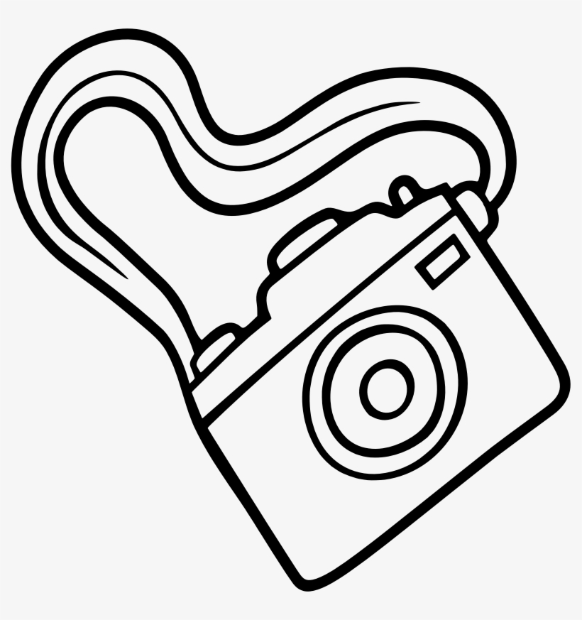 Medium Image Camera Clipart Black And White Simple 789x793 PNG