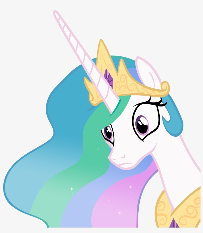 Clipart Unicorn Princess - Celestia Face, transparent png