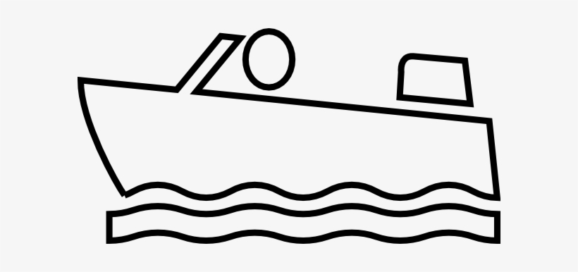 Motorboat-outline Clip Art - Motor Boat'n Picture Ornament, transparent png