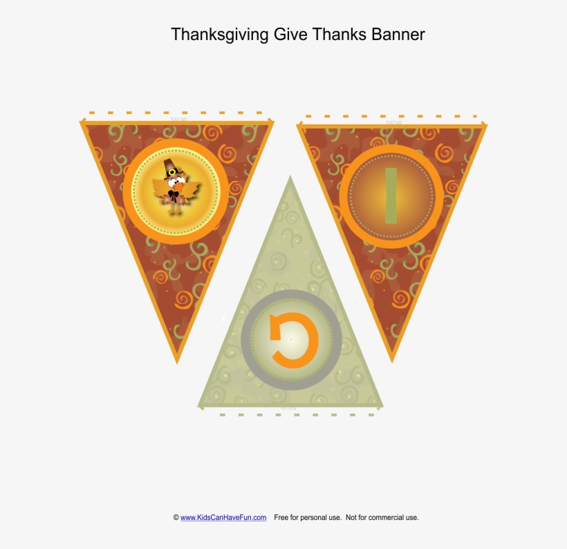 Thanksgiving Give Thanks Banner - Triangle, transparent png