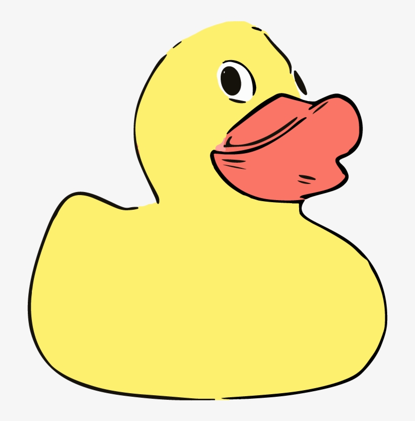 Rubber Duck Vector Graphic Art Free Vector Silhouette - Duck, transparent png