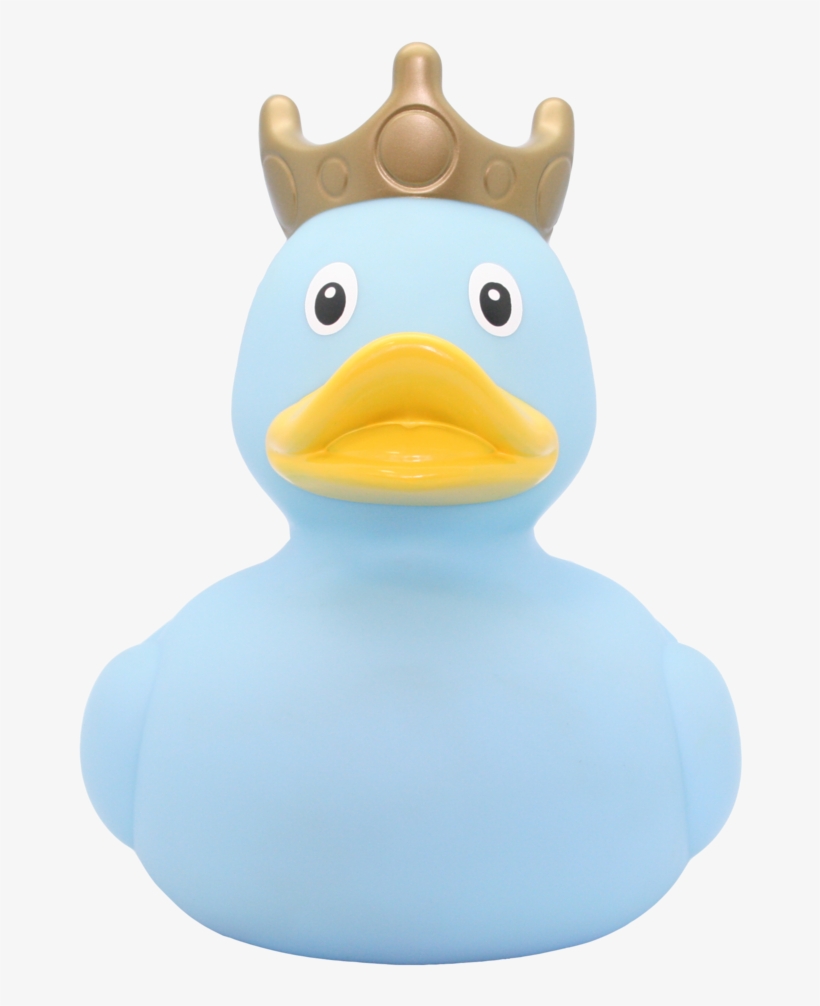 Xxl Blue Rubber Duck With Crown, 25 Cm By Lilalu - Lilalu Badeente Mit Krone Xxl - Hellblau, transparent png