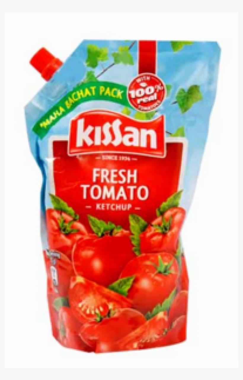 Kissan Fresh Tomato Ketchup Pouch - Kissan Tomato Ketchup Pouch, transparent png