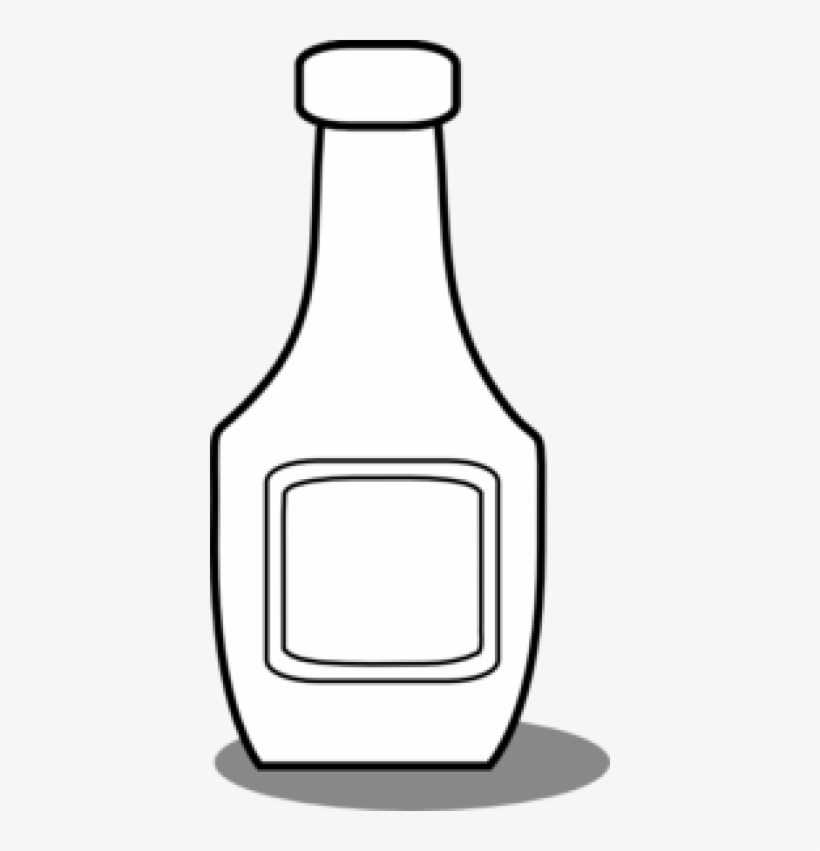 Ketchup Bottle Black And White Svg Clip Arts 306 X, transparent png