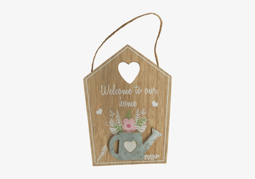 Hanging Welcome House Sign 16cm - Plank, transparent png