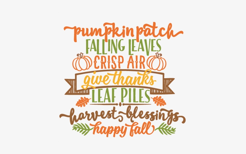 Autumn Word Art Svg Scrapbook Cut File Cute Clipart - Fall Word Art Svg, transparent png