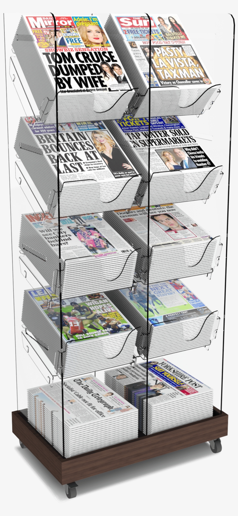 Tall Twin News Tower - Shelf, transparent png
