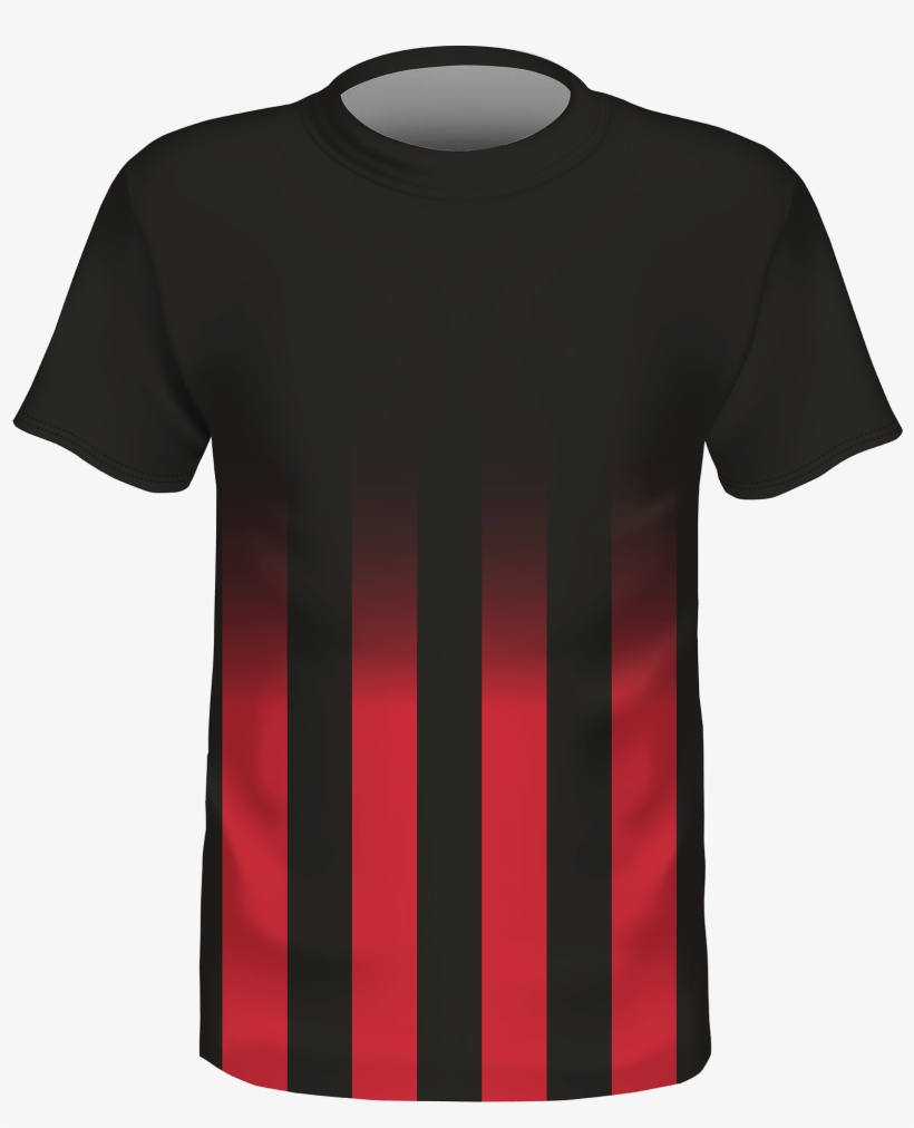 Custom Team Soccer Jersey Red Lines - Active Shirt, transparent png