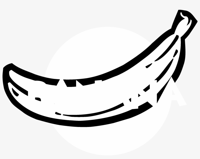 Banana Beach Bar Logo Black And White - Banana, transparent png