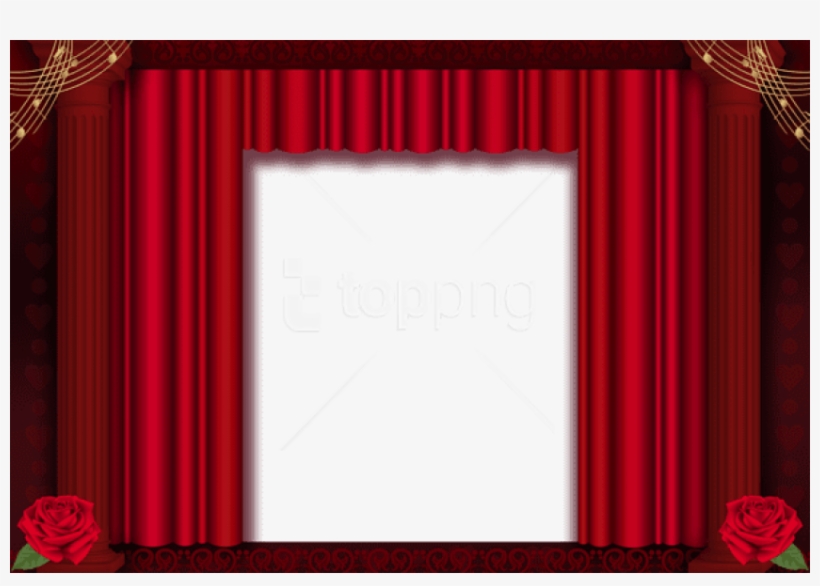 Free Png Best Stock Photos Red Curtainsframe Background - Curtains Frame Transparent, transparent png