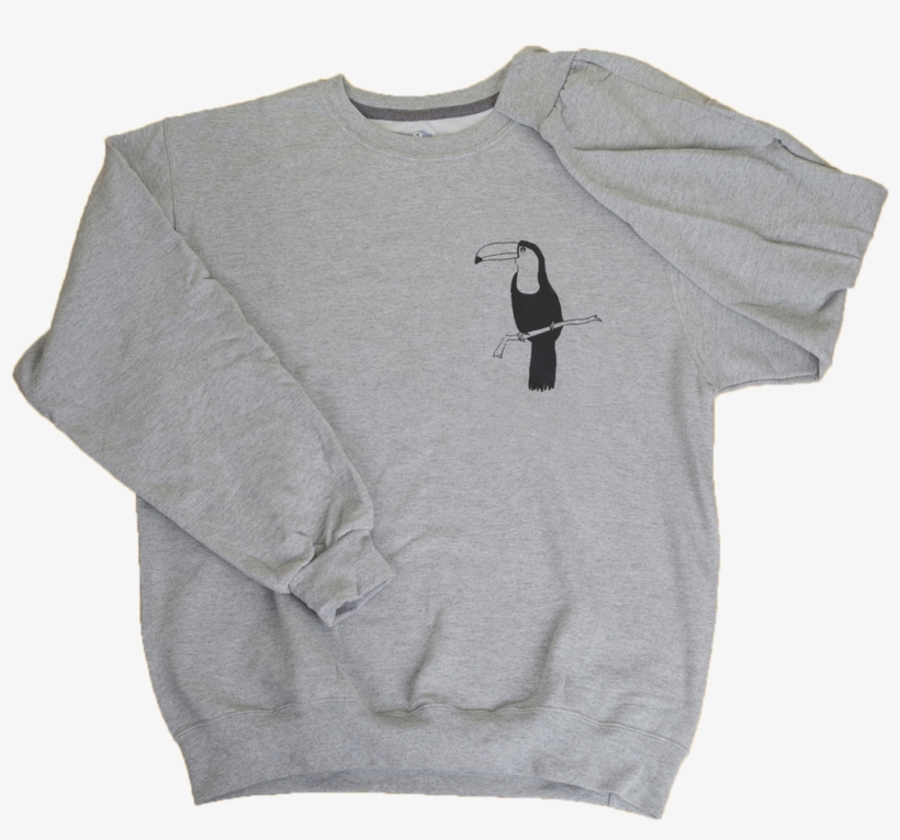 Toucan Crew Neck Sweatshirt - Sweater, transparent png
