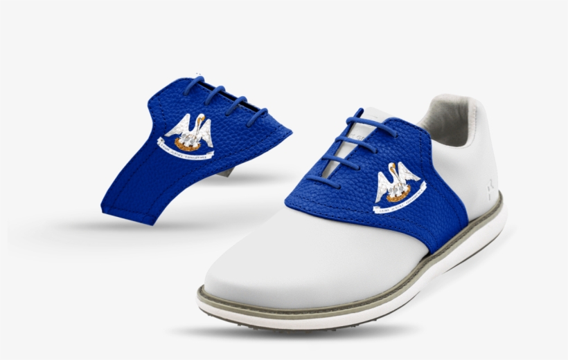 Women's State Of Louisiana Flag Saddles & Laces - Slip-on Shoe, transparent png