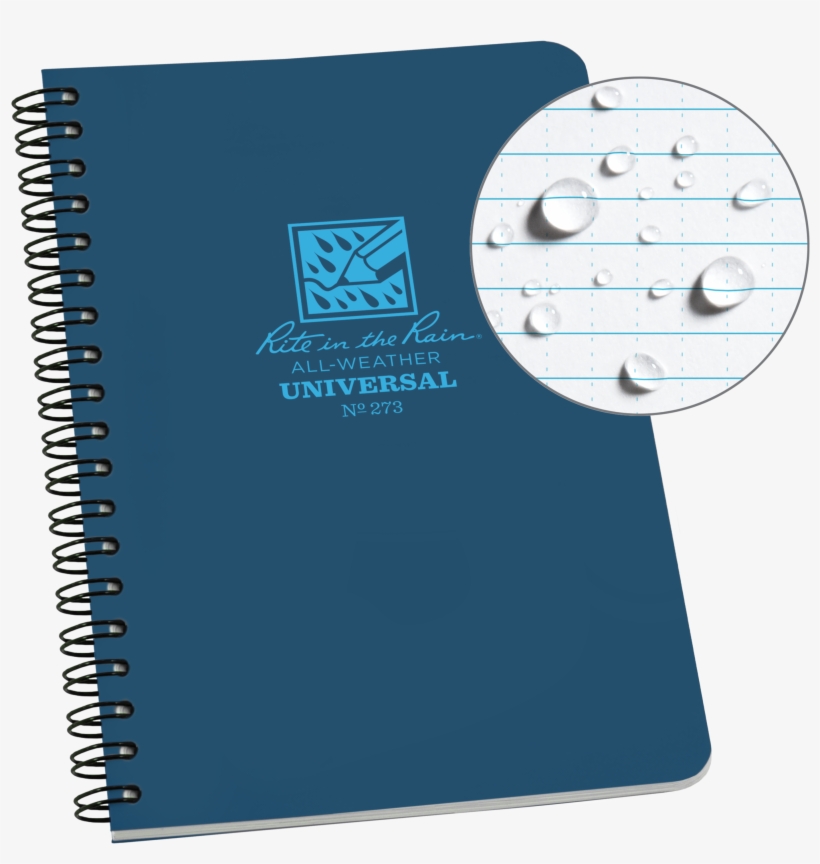 Rite In The Rain Weatherproof Side Spiral Notebook, - Notebook, transparent png