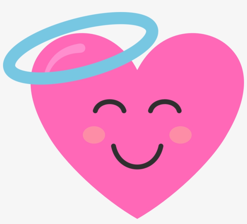 Angel Pink Heart - Smiley, transparent png