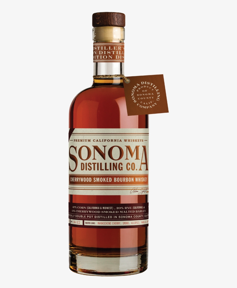 Cherrywood Smoked Bourbon Whiskey - Sonoma Distilling Bourbon, transparent png