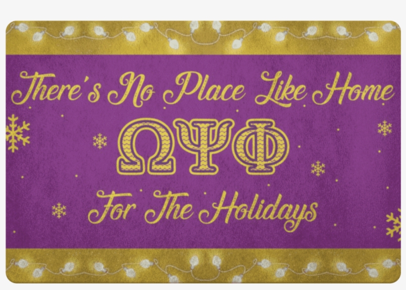 Omega Psi Phi Christmas Door Matt Unique Greek Store - Calligraphy, transparent png
