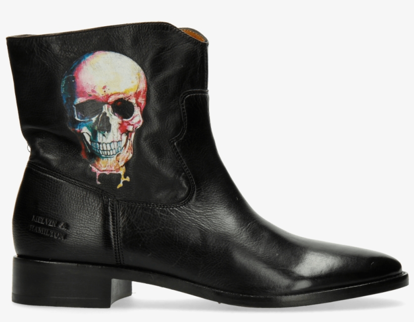 Ankle Boots Jodie 8 Milano Black Screen Shot Skull - Cowboy Boot, transparent png