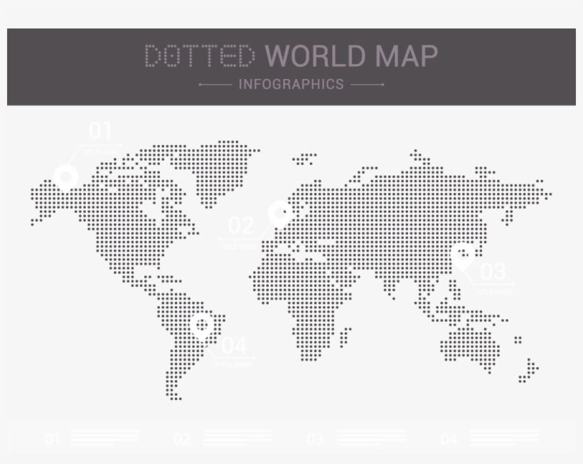 Download Transparent Download Dotted World Map Vector - Dotted World ...