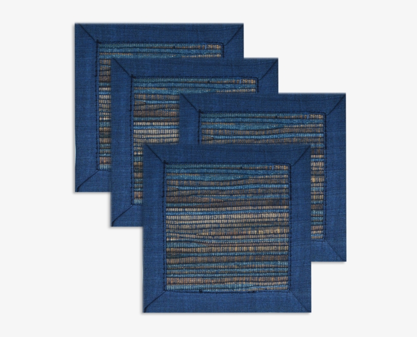 Indigo Waterlily Coaster, Set Of - Placemat, transparent png