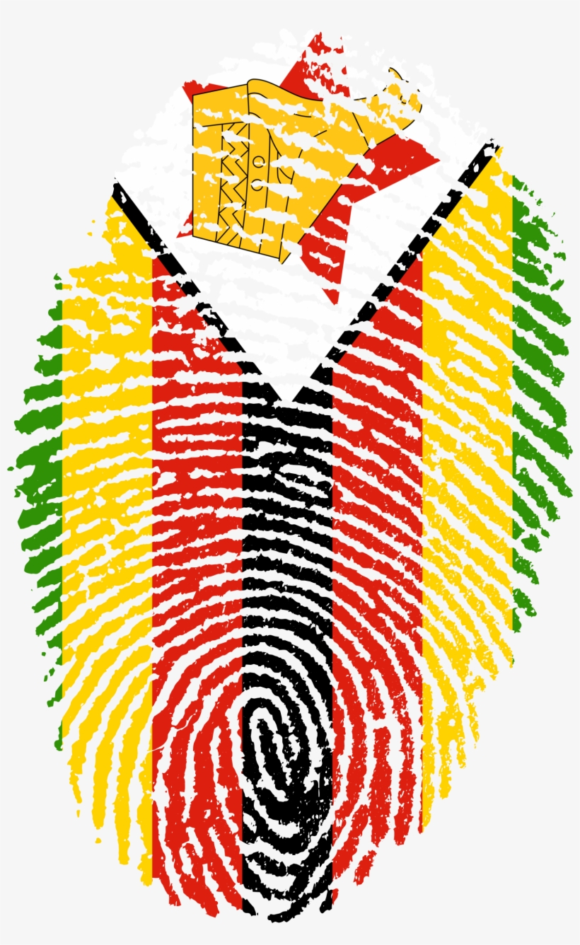 Zimbabwe Flag Fingerprint Country 654171 - Zimbabwe Flag, transparent png