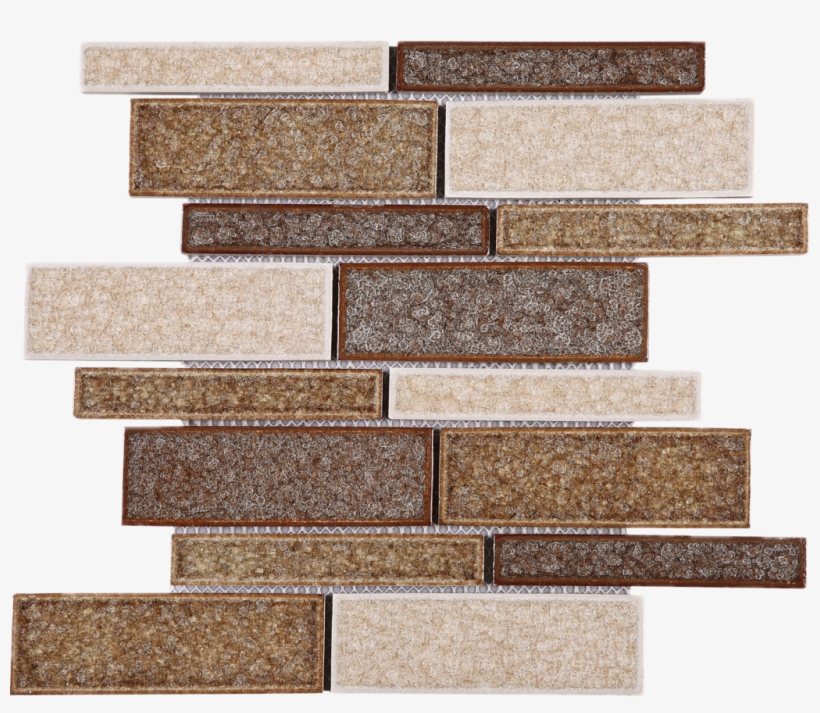 Large Brown And Beige Random Brick Glass And Ceramic - Brick Ceramic Brown, transparent png