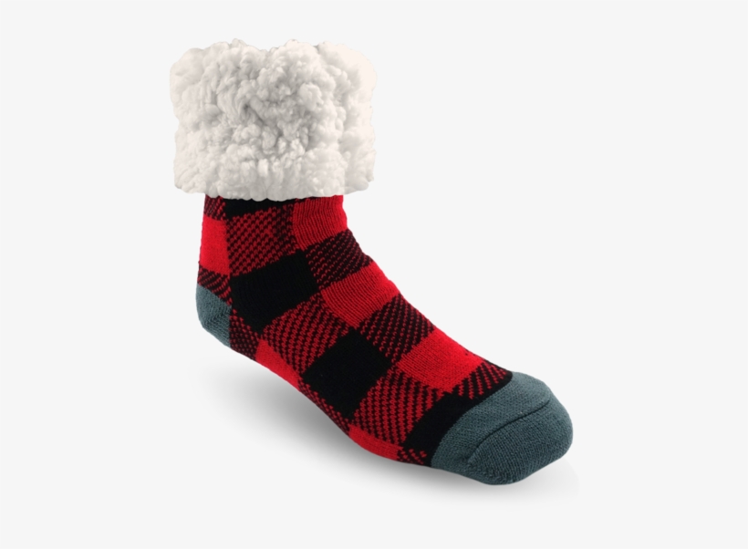 Products/lj Rd C L Red Lumberjack Slipper Socks Lumberjack - Sock, transparent png