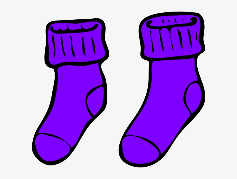 Small - Purple Socks Clipart, transparent png