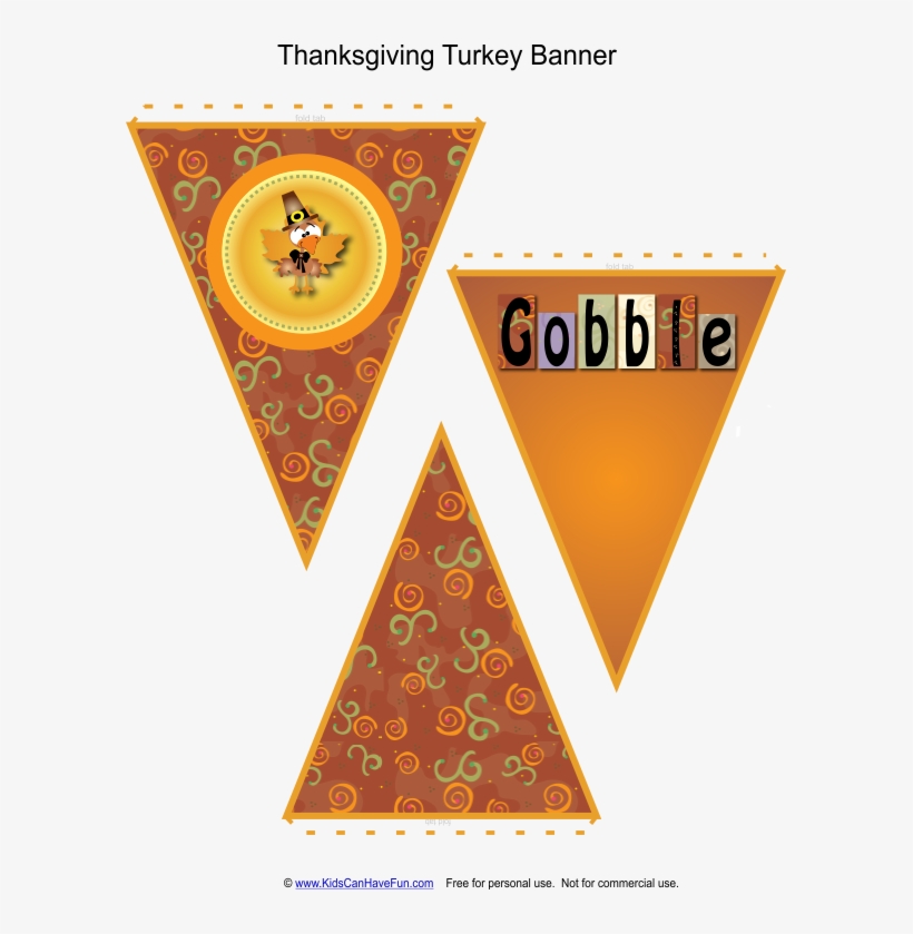 Thanksgiving Turkey Banner Thanksgiving Activities - Thanksgiving Gobble Banner, transparent png