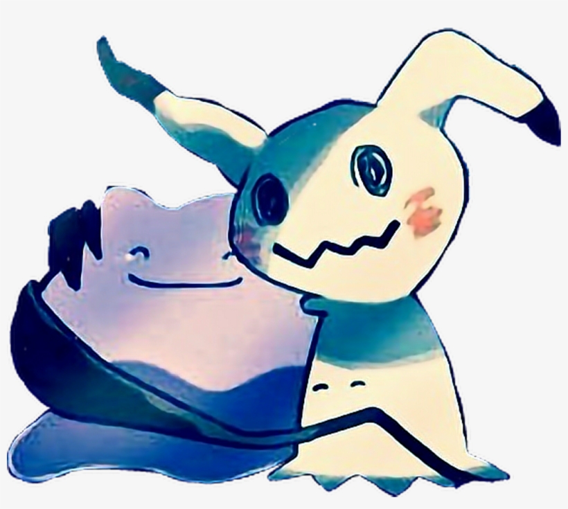 #pokemon #mimigma #mimikyu #ditto #hug #hugs #love - Cartoon, transparent png