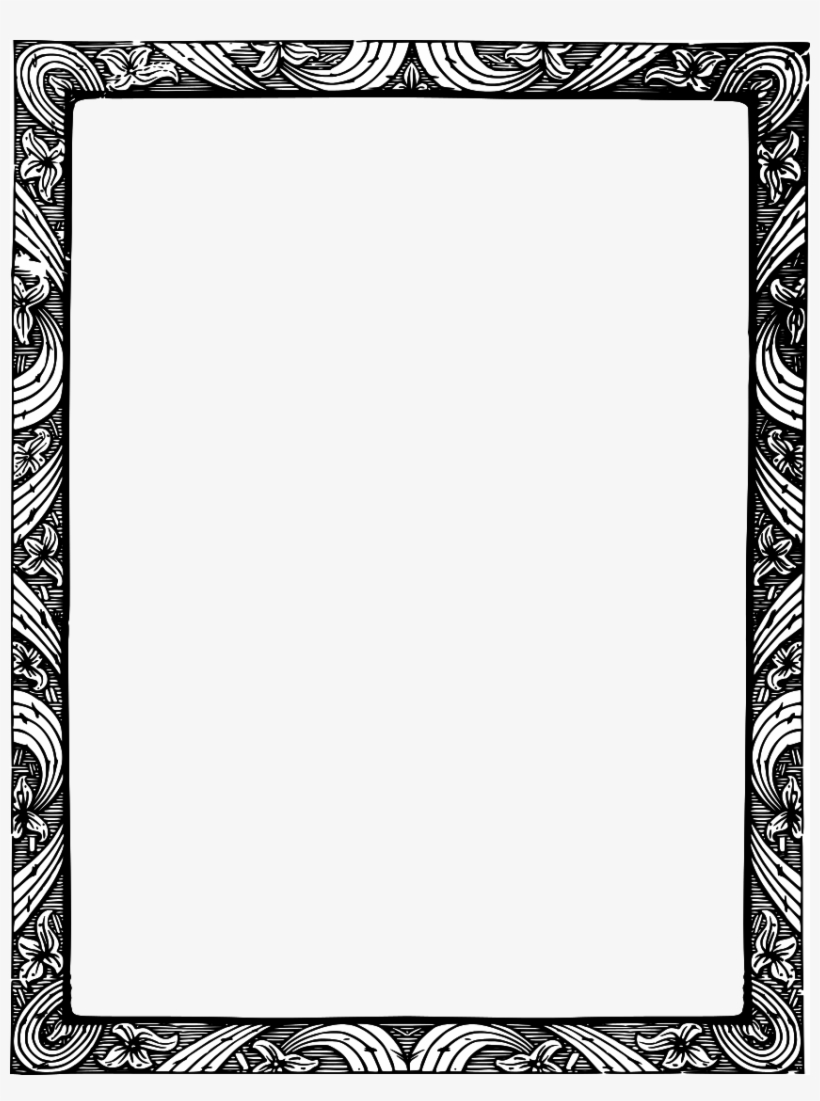 White Flower Frame Png Hd Mart - Vintage Border Png, transparent png
