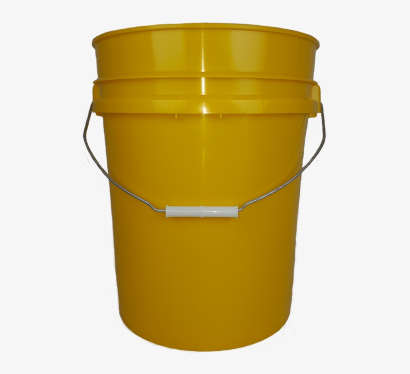 25 Gallon Plastic Bucket Yellow - Plastic, transparent png