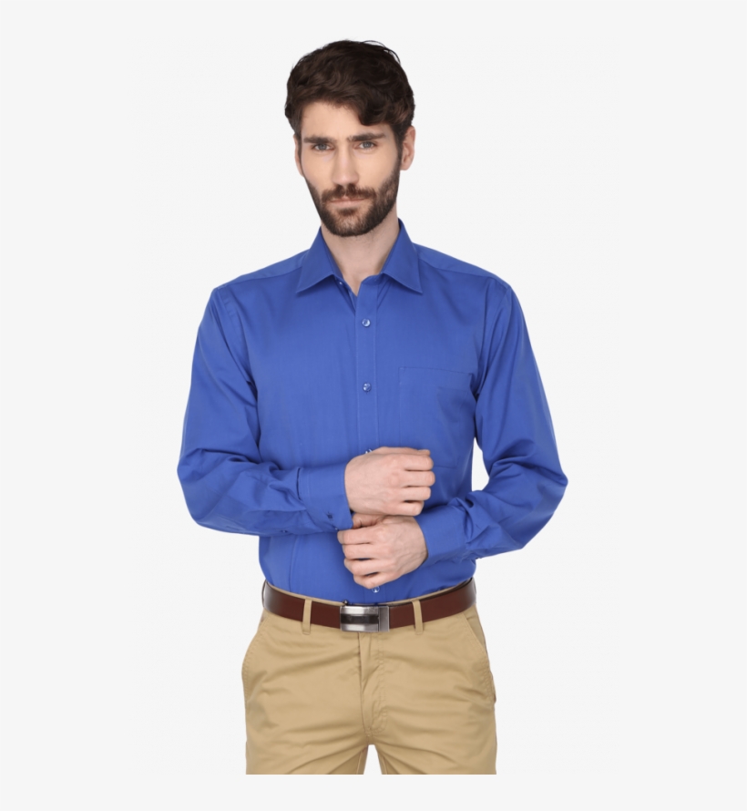 Louis Philippe Mens Full Sleeves Slim Fit Solid Formal - Formal Shirts, transparent png
