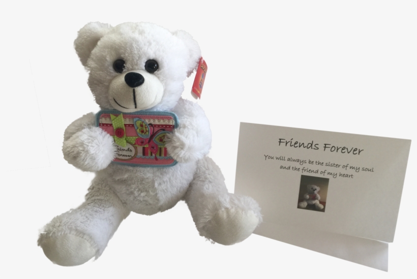 Friendship Teddy Bear 10" Plush "friends Forever" Chadillac - Stuffed Toy, transparent png